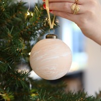 Orange Marble Bauble