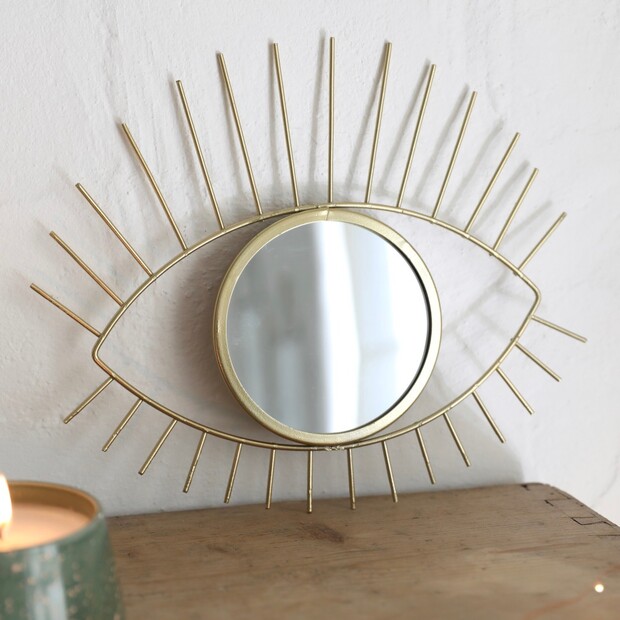 Sass & Belle Hanging 'Eye See You' Gold Eye Mirror