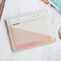 Iridescent Grey Card Holder