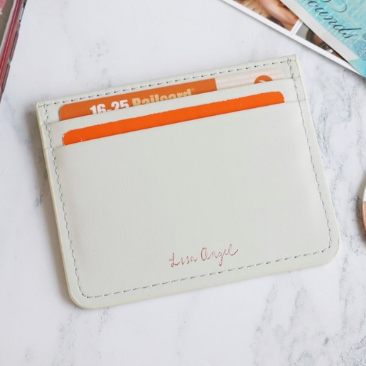 Lisa Angel Ladies' Grey Personalised Card Holder