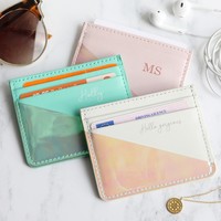 Personalised Iridescent Card Holder