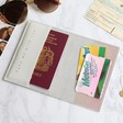 Lisa Angel Ladies' Grey Personalised Iridescent Passport Holder
