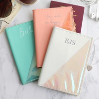 Personalised Iridescent Passport Holder