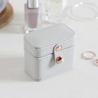 Petite Travel Ring Box in Grey