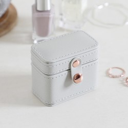 Petite Travel Ring Box in Grey