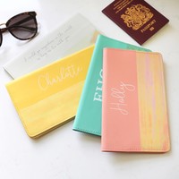 Personalised Slim Iridescent Travel Wallet