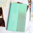 Lisa Angel Ladies' Turquoise Personalised Slim Travel Wallet