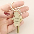 Lisa Angel Engraved Lisa Angel Quirky Personalised Message Family Character Keyring