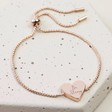 Lisa Angel Ladies' Personalised Box Chain and Heart Bracelet