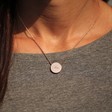 Lisa Angel Ladies' Delicate Personalised Box Chain and Disc Pendant Necklace