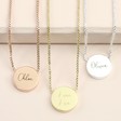 Lisa Angel Ladies' Thoughtful Personalised Box Chain and Disc Pendant Necklace