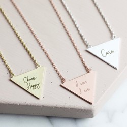 Personalised Large Triangle Necklace