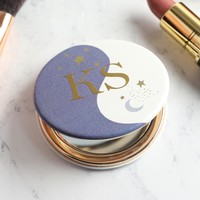 Personalised Yin Yang 'Namaste' Compact Mirror