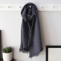 Sparkle Blanket Scarf in Dusky Blue