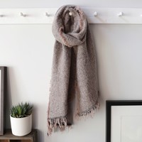 Dusky Pink Sparkle Blanket Scarf