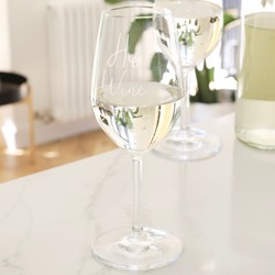 'His Wine' Stem Wine Glass