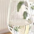 Lisa Angel Engraved 'His' Wine Glass