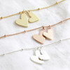 Lisa Angel Gold Falling Heart Charms Bracelets