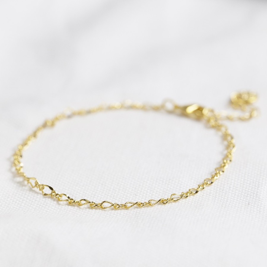 Gold Infinity Charm Bracelet Gold Filled Infinity Bracelet Gold Layering Bracelet Minimalist Simple Gold Infinity Bracelet
