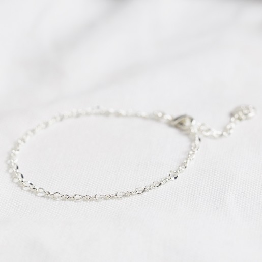 ladies silver chain bracelets