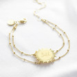 Lisa Angel Teen's Personalised Gold Sunbeam Bracelet 