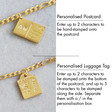 Lisa Angel Ladies' Gold Special Personalised Sterling Silver Travel Charm Bracelet