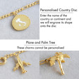 Lisa Angel Ladies' Stylish Personalised Gold Sterling Silver Travel Charm Bracelet