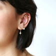 Lisa Angel Ladies' Set of Gold Sterling Silver Curated Earring Set