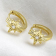 Lisa Angel Ladies' Gold Sterling Silver North Star Huggie Hoop Earrings