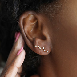 Gold Constellation Stud Earrings