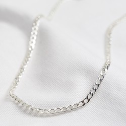 Silver Curb Chain Necklace