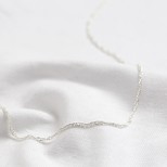 Silver Rope Chain Choker Necklace