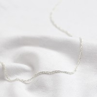 Silver Rope Chain Choker Necklace