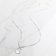 Personalised Initials Hammered Teardrop Pendant Necklace