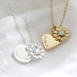 Lisa Angel Ladies' Personalised Crystal Daisy Charm Necklace