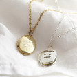 Women's Personalised Engraved Oval Locket Necklace