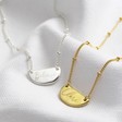 Lisa Angel Ladies' Personalised Hammered Half Moon Necklace