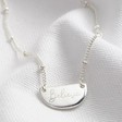 Personalised Silver Hammered Half Moon Necklace
