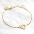 Lisa Angel Gold Personalised Heart Outline Bracelet