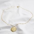 Lisa Angel Personalised Initial Gold Sunbeam Pendant Necklace