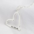 Personalised Silver Signature Heart Outline Pendant Necklace