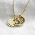 Teen's Personalised Gold Sloth Pendant Necklace