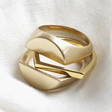 Lisa Angel Ladies' Three Part Signet Ring in Gold