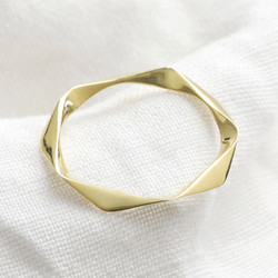 Twisted Gold Sterling Silver Ring