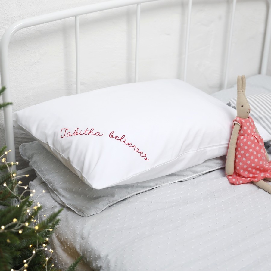 embroidered christmas pillowcase embroidered christmas pillowcase