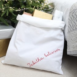 Personalised Embroidered Christmas Pillowcase