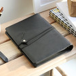 Unisex Personalised Black Faux Leather Refillable Notebook