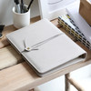 Lisa Angel Grey Faux Leather Refillable Notebook