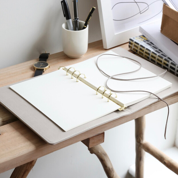 Vegan Refillable Notebook with Initial Charm Lisa Angel