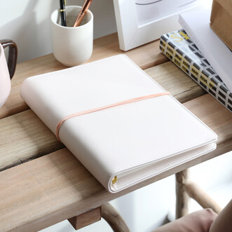 Pink Vegan Leather Refillable Notebook